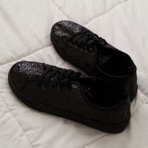 Womens black shoes with sparkles